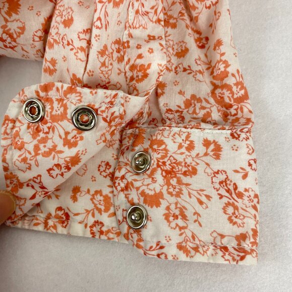American Eagle Outfitters Floral Snap Button Cowgirl Top Size L - Picture 6 of 14